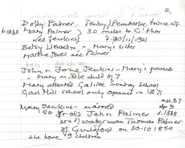 Information on the Palmer family